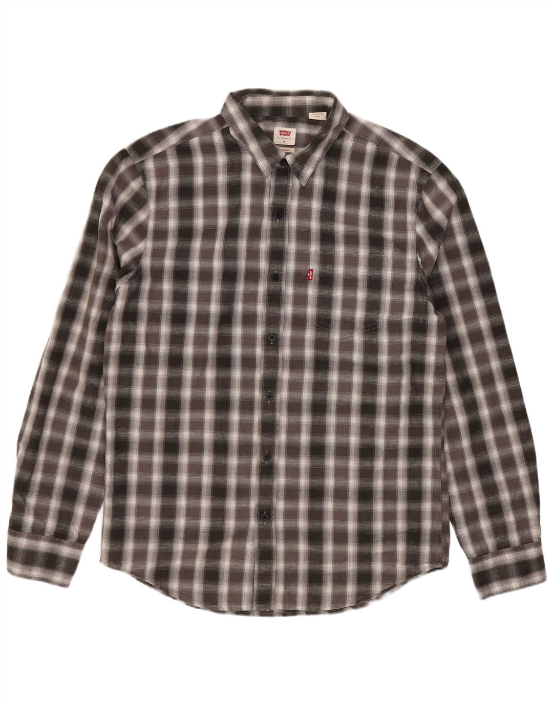 Camicia Levi's da uomo vestibilità standard in cotone a quadri grigio medio