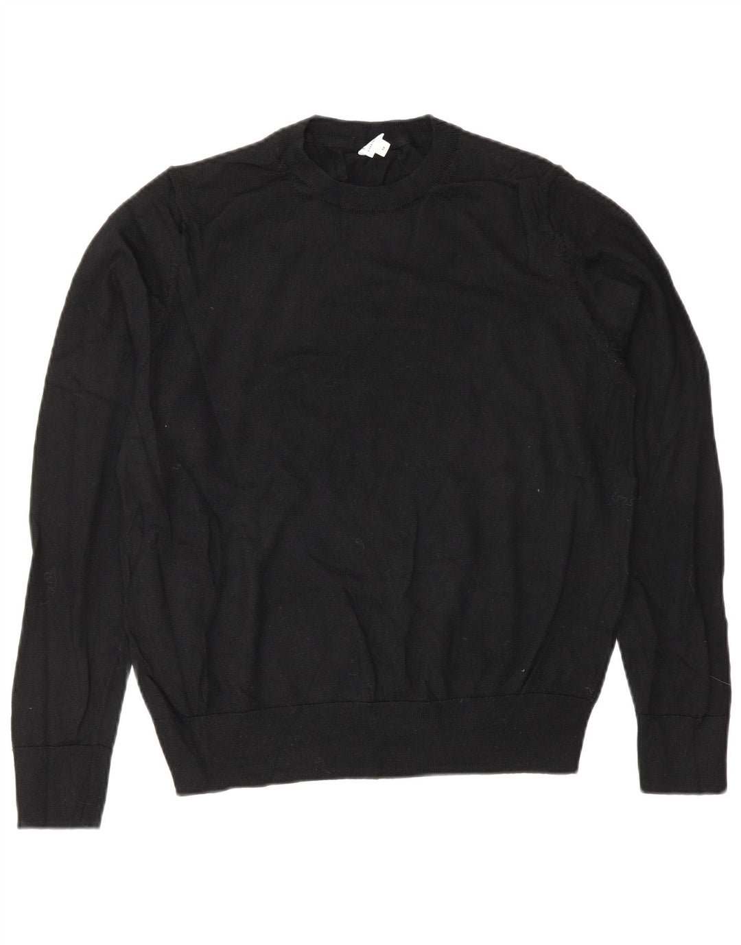 Maglione maglione girocollo da donna John Lewis UK 14 lana merino nera media