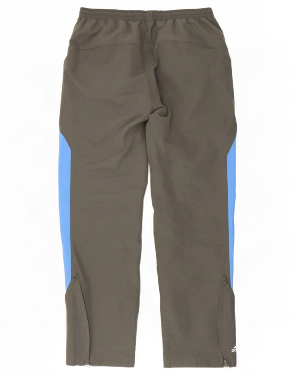 Pantaloni da tuta da uomo Adidas UK 42/44 Large Khaki Colourblock Poliestere