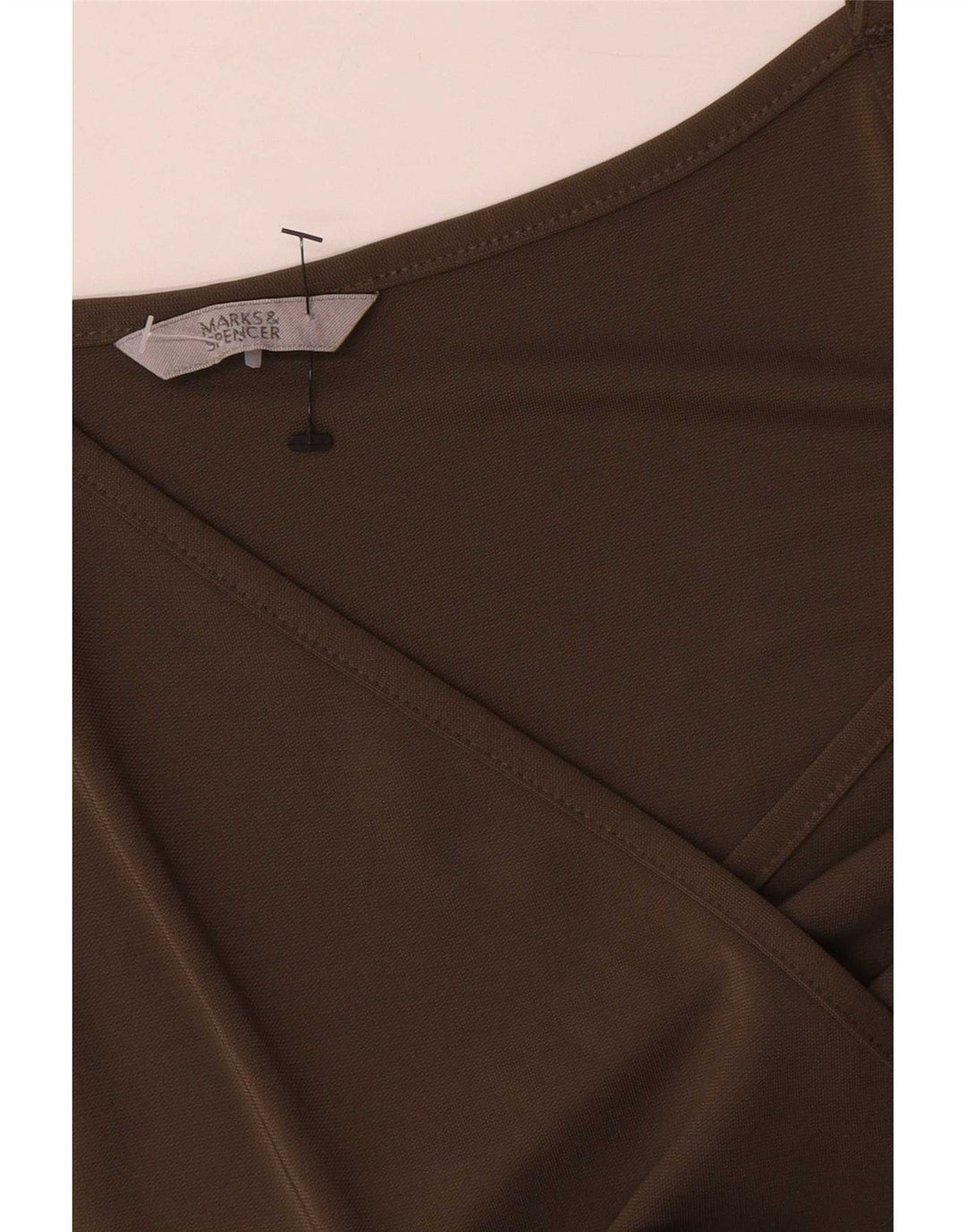 Abito a trapezio senza maniche da donna Marks & Spencer UK 12 medio cachi