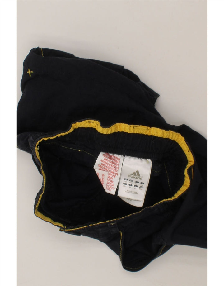 ADIDAS Boys Cargo Shorts 4-5 Years W22  Navy Blue Polyester Vintage Adidas and Second-Hand Adidas from Messina Hembry 