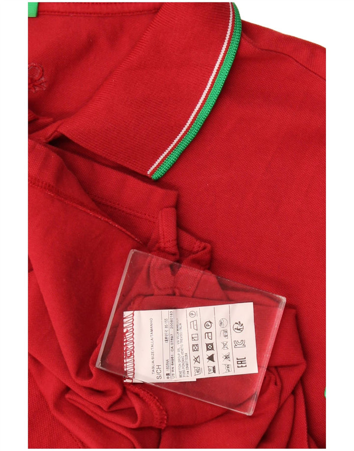 Polo Benetton Uomo Piccola Rossa In Cotone