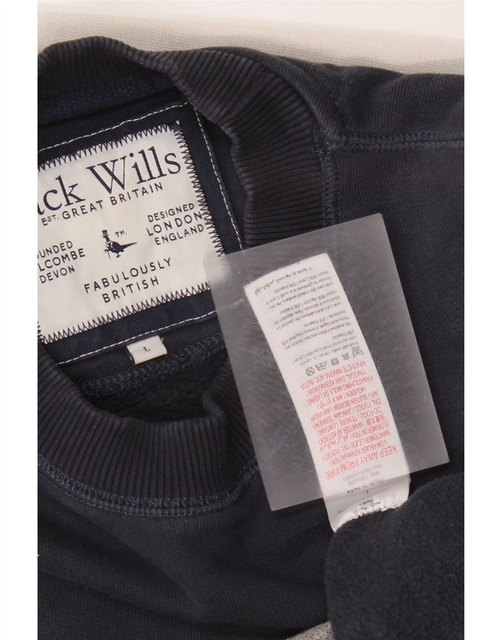 Jack Wills Uomo Salcombe Felpa Maglione Grande Blocco di colori multicolore