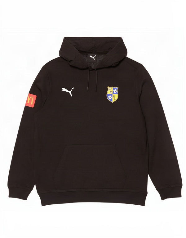 Felpa con cappuccio grafica da uomo Puma Large in cotone nero