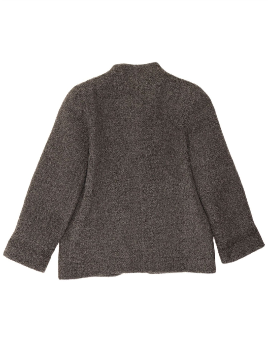 Giacca blazer vintage da donna a 4 bottoni UK 14 grande grigia