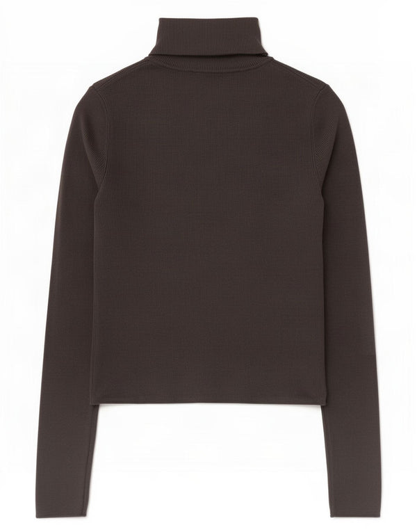 Maglione corto da donna Zara con collo alto, UK 12, viscosa grigio medio