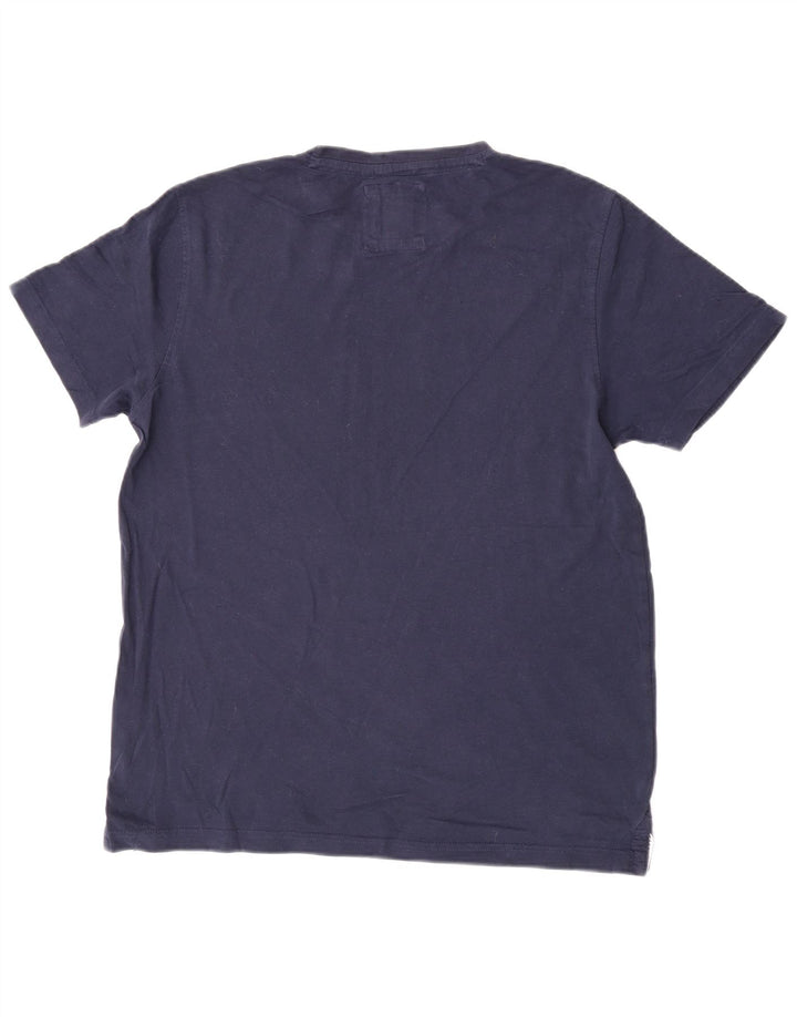 Crew Clothing T-shirt da uomo Top in cotone blu navy medio