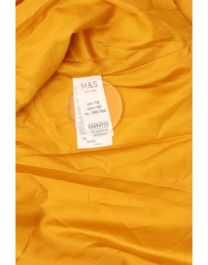 Gonna cargo da donna Marks & Spencer UK 14 Large W34 Poliestere giallo