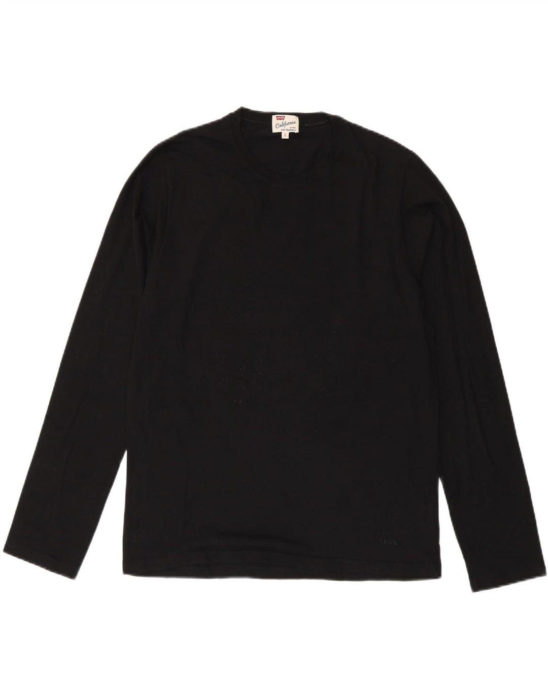 LEVI'S Top da uomo a manica lunga grande in cotone nero