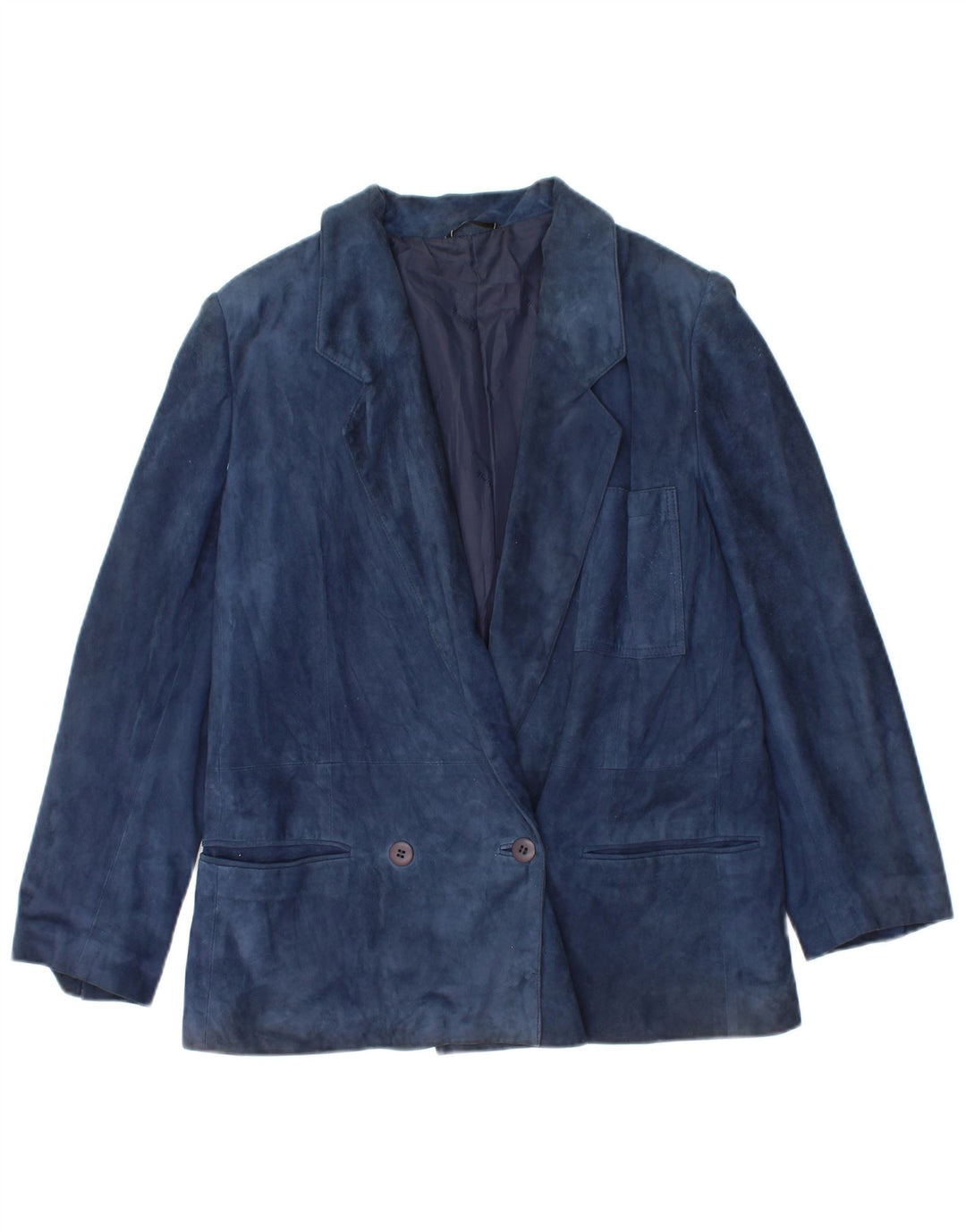 Set gonna 2 pezzi in pelle scamosciata da donna Robrik IT 44 medio W30 pelle blu navy