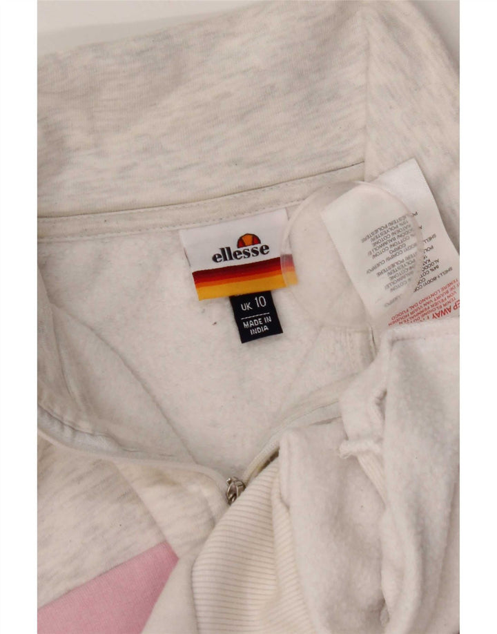 Ellesse, felpa corta oversize da donna, maglione, UK 10, piccolo grigio