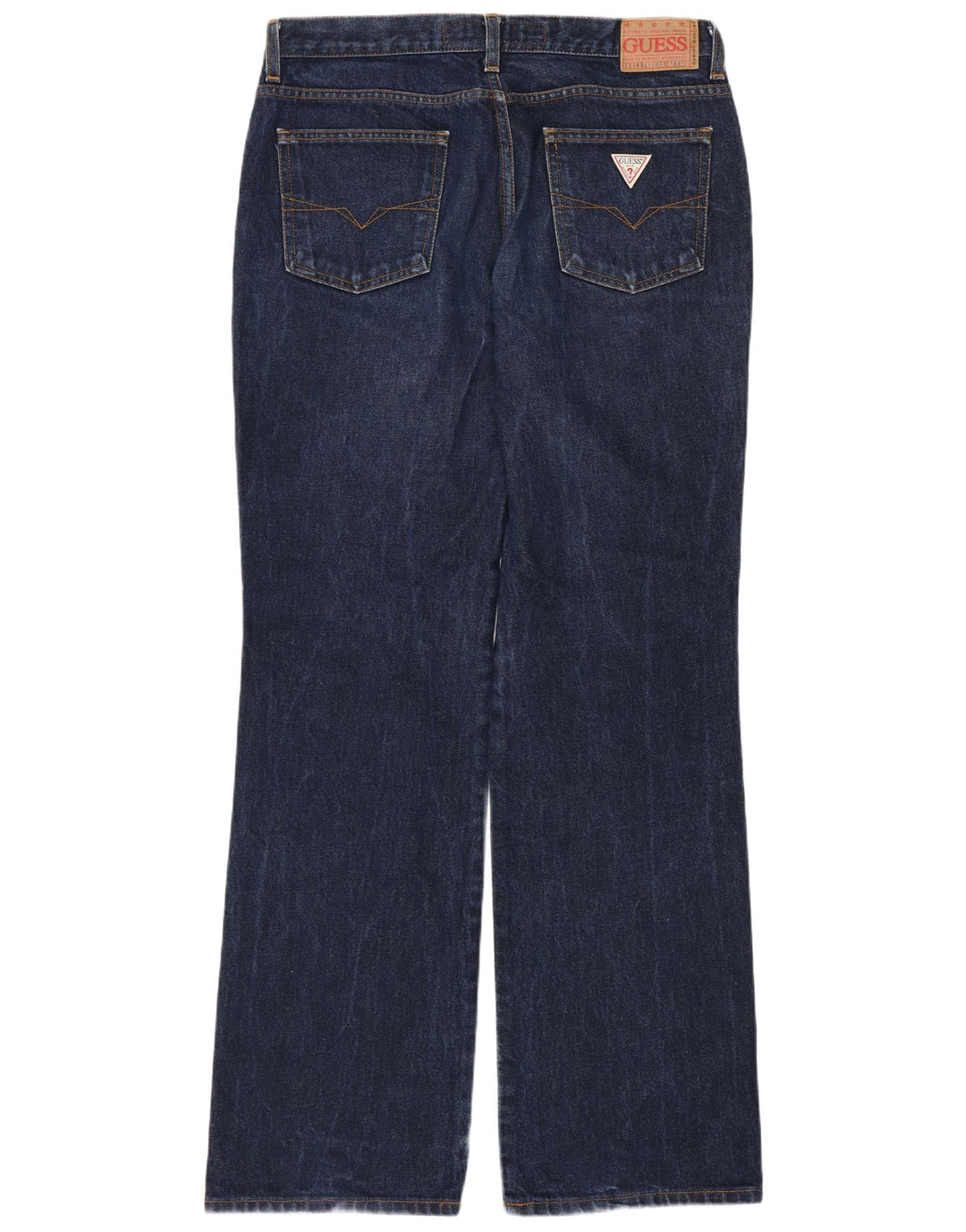 Jeans dritti da uomo Guess W32 L32 in cotone blu navy