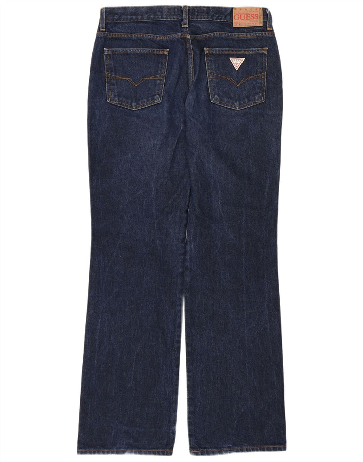 Jeans dritti da uomo Guess W32 L32 in cotone blu navy