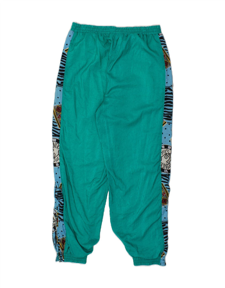 KILLTEC Womens Tracksuit Trousers Joggers UK 18 XL  Turquoise Geometric Vintage Killtec and Second-Hand Killtec from Messina Hembry 