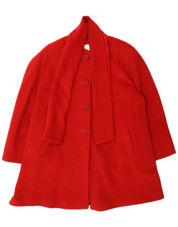 Soprabito vintage da donna IT 47 XL in lana rossa
