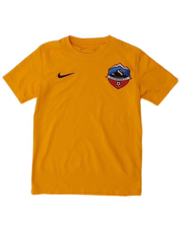 T-shirt grafica Nike da bambino Dri Fit Graphic 8-9 anni piccola in poliestere giallo