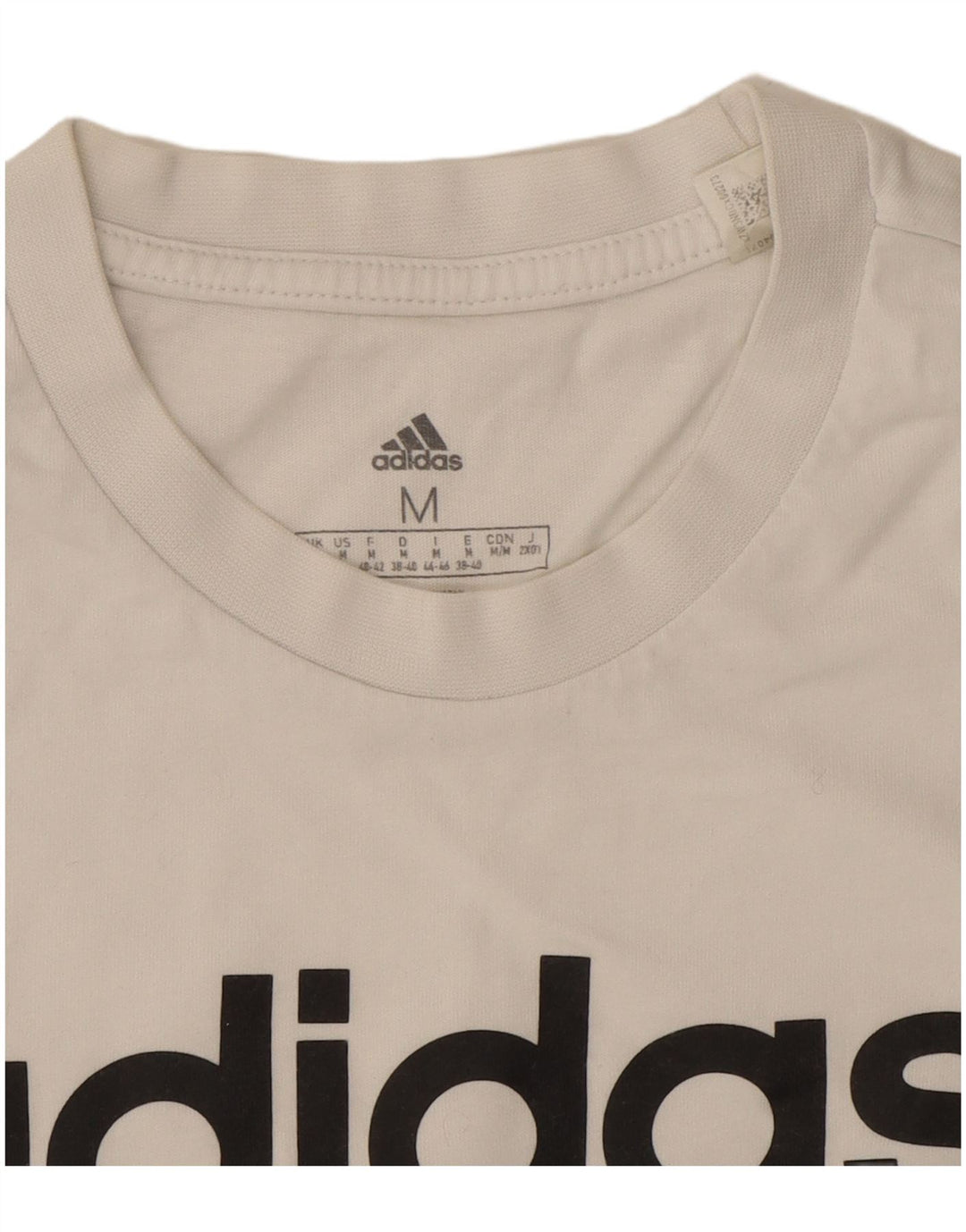 Maglietta grafica da donna Adidas Top UK 12/14 Medium Bianca