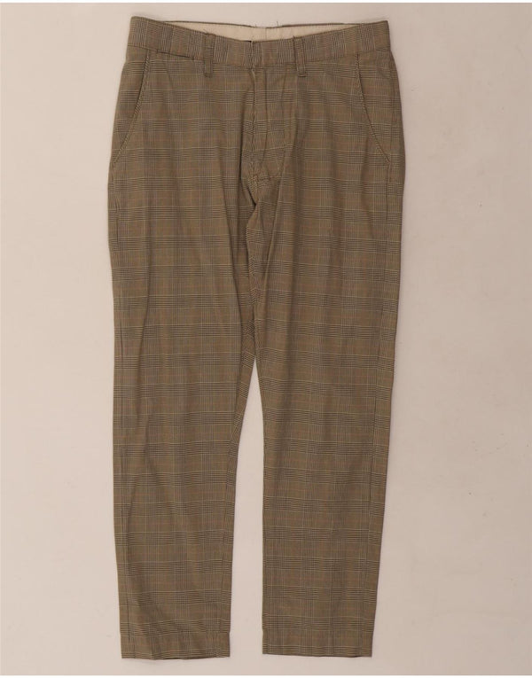Pantaloni corti da uomo slim affusolati Dockers W30 L25 a quadri kaki