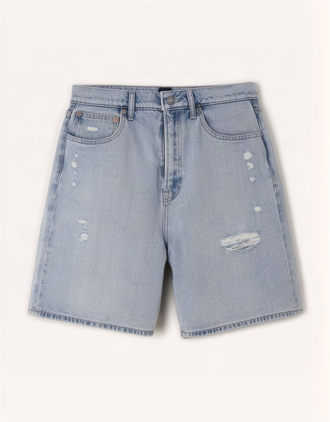 Pantaloncini di jeans invecchiati da donna Gap medi W28 cotone blu