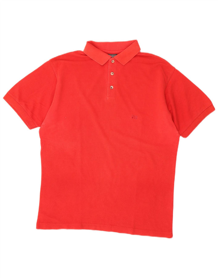 Polo da uomo Think Pink piccola in cotone rosso