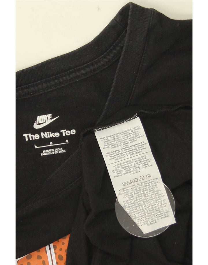 T-shirt grafica da uomo Nike Top grande in cotone nero