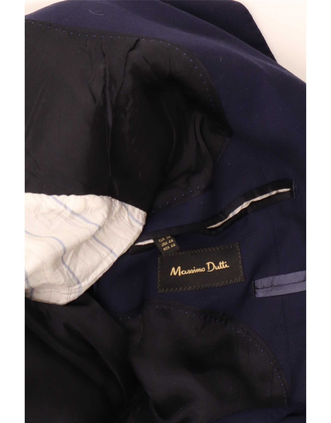 Giacca blazer da uomo a 2 bottoni Massimo Dutti EU 54 XL Lana blu navy