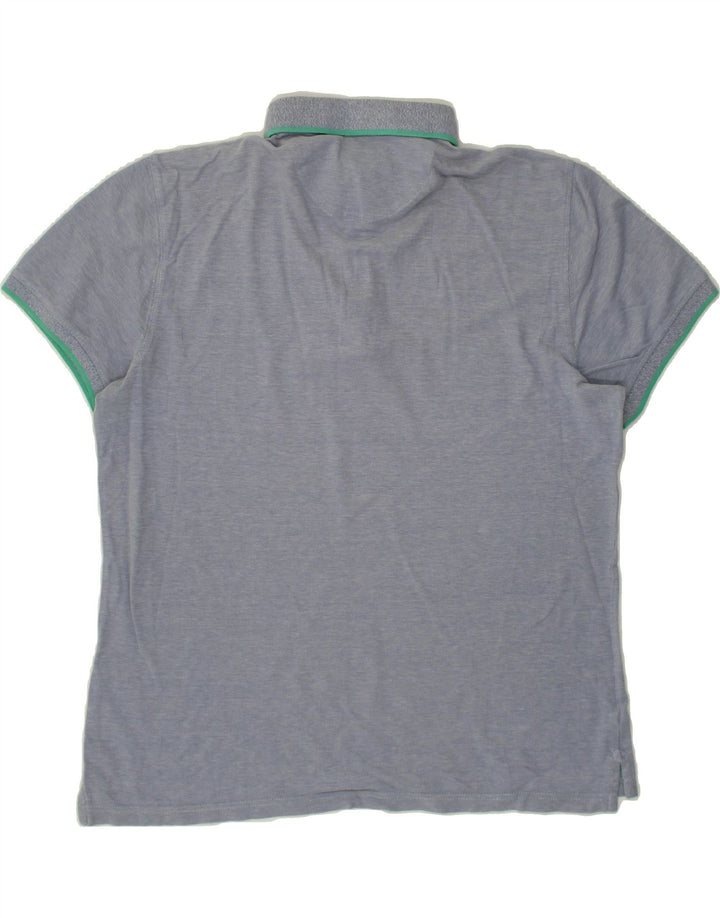 MASSIMO DUTTI Mens Casual Fit Polo Shirt Large Blue Flecked Vintage Massimo Dutti and Second-Hand Massimo Dutti from Messina Hembry 