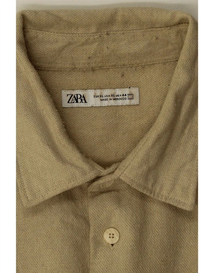 Camicia Zara Uomo XL Beige