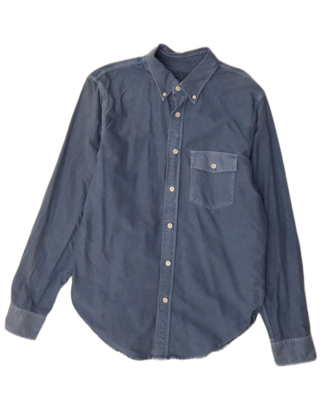 Camicia da uomo Abercrombie & Fitch in cotone blu medio