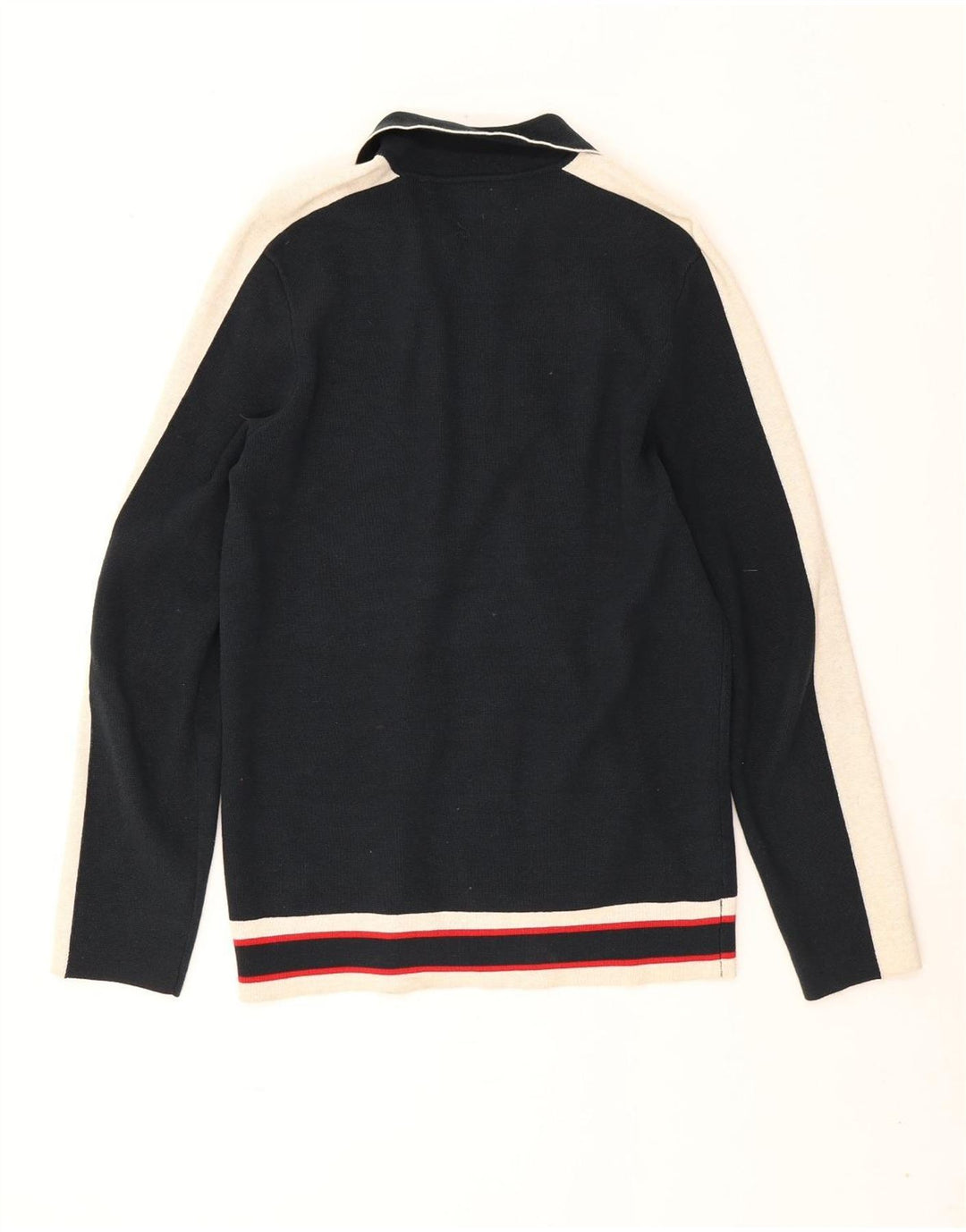Maglione cardigan da uomo Lyle & Scott piccolo in cotone color block blu navy