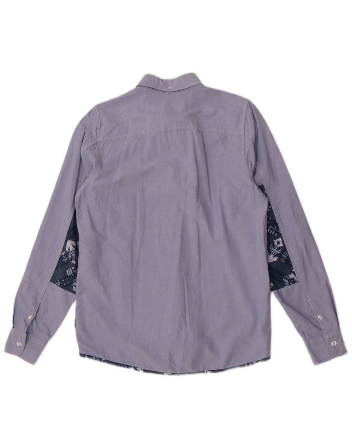 Camicia slim da uomo Carhartt piccola in cotone color block blu