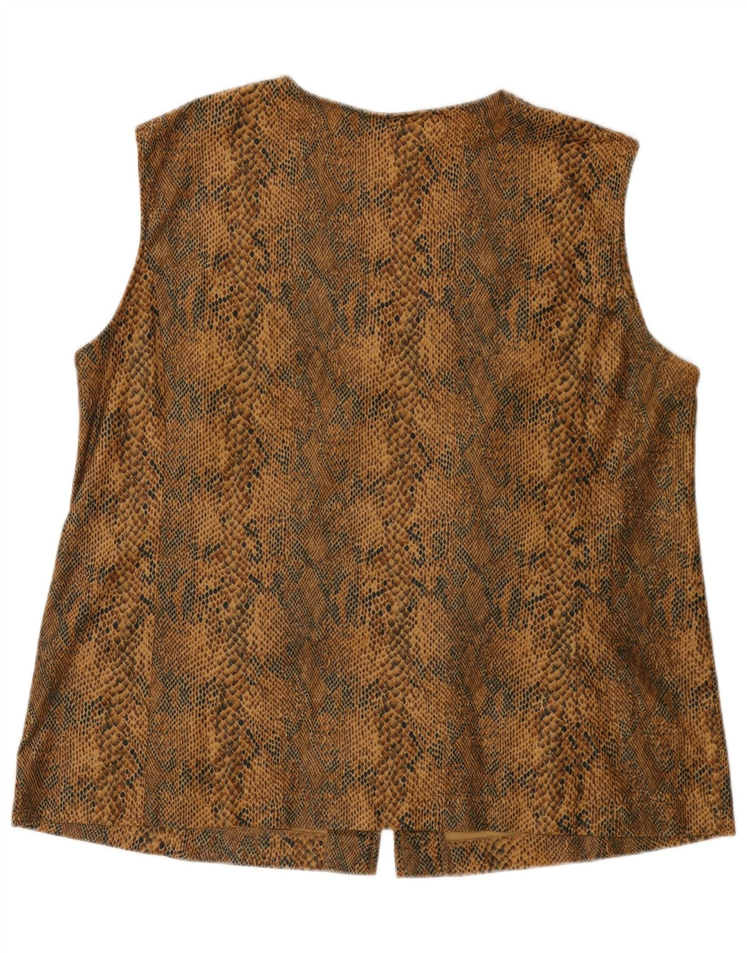 Gilet da donna VINTAGE UK 18 XL Poliestere con stampa animalier marrone