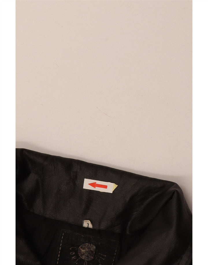 Giacca da motociclista oversize con grafica da donna VINTAGE UK 16 grande nera