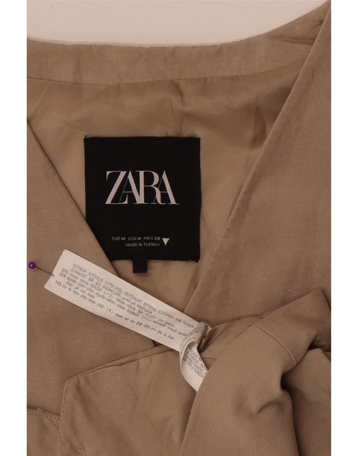 Gilet Zara da donna UK 12 viscosa beige medio
