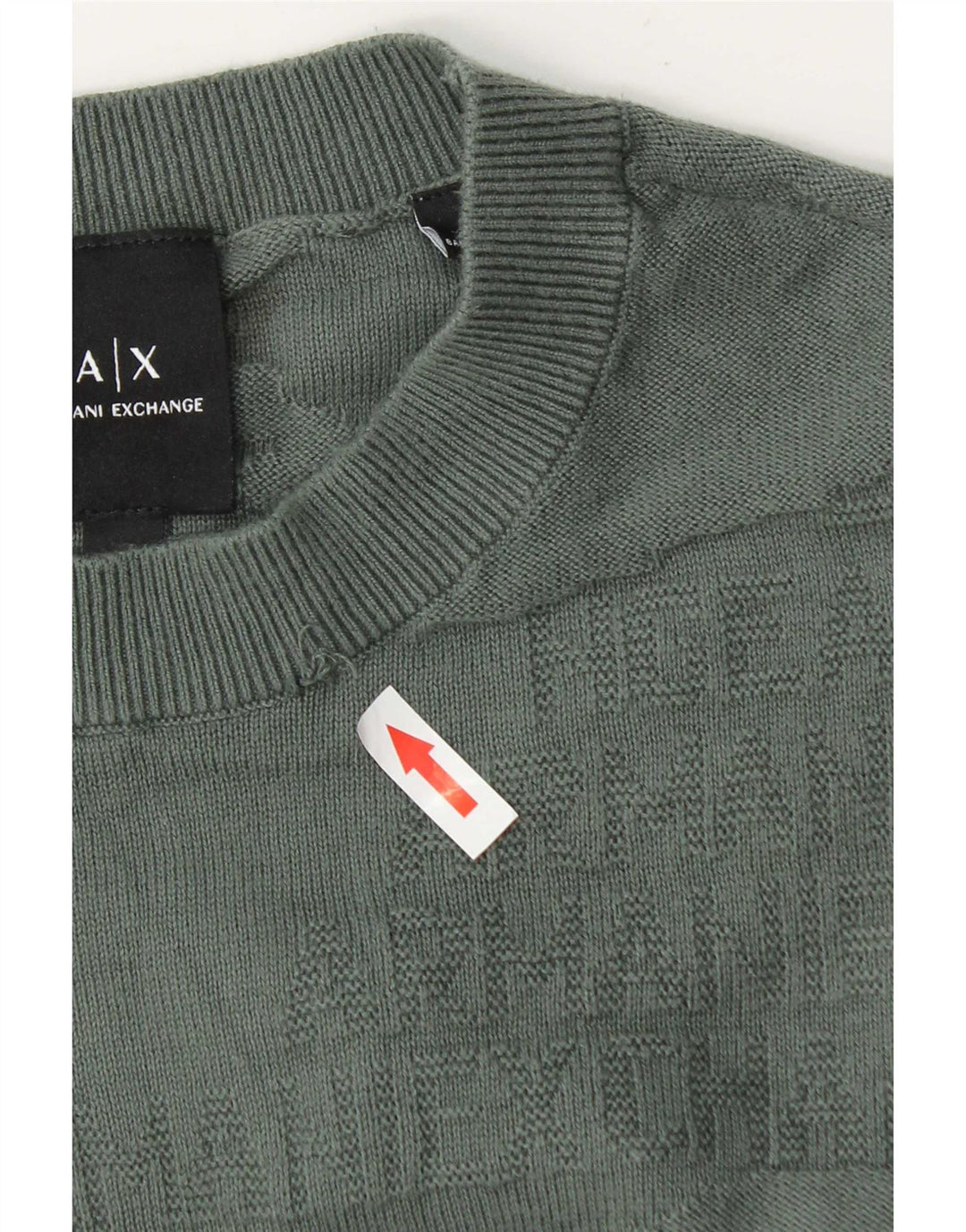 Armani Exchange Uomo Maglione Girocollo Maglione Piccolo Cotone Verde