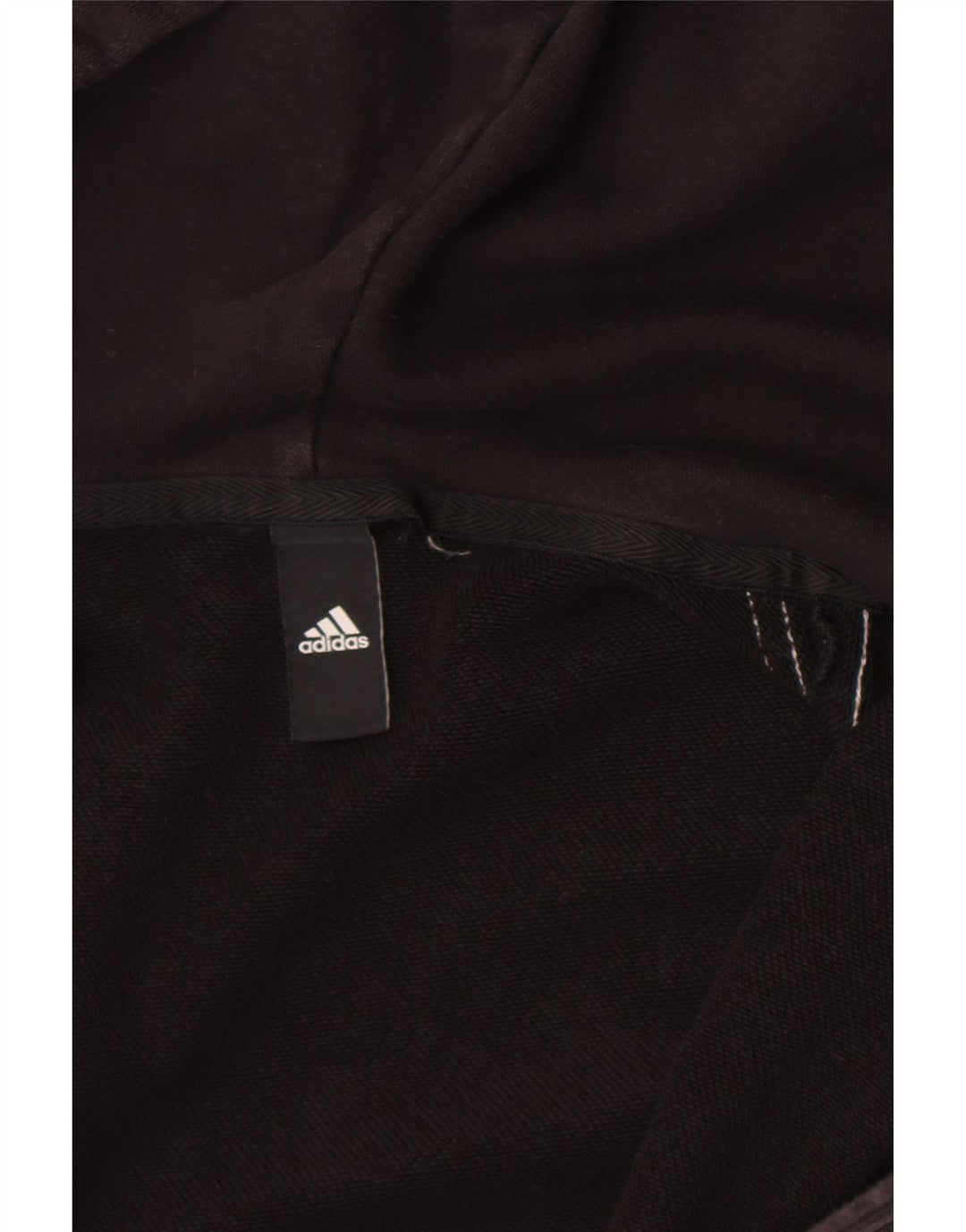 Felpa con cappuccio e zip Adidas da uomo piccola nera