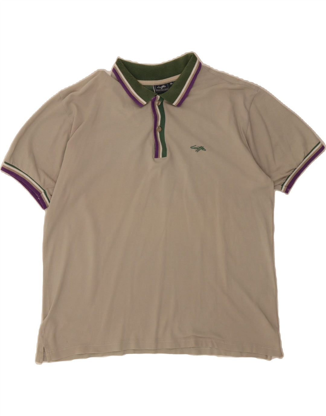 LOTTO Mens Polo Shirt XL Grey Cotton Vintage Lotto and Second-Hand Lotto from Messina Hembry 