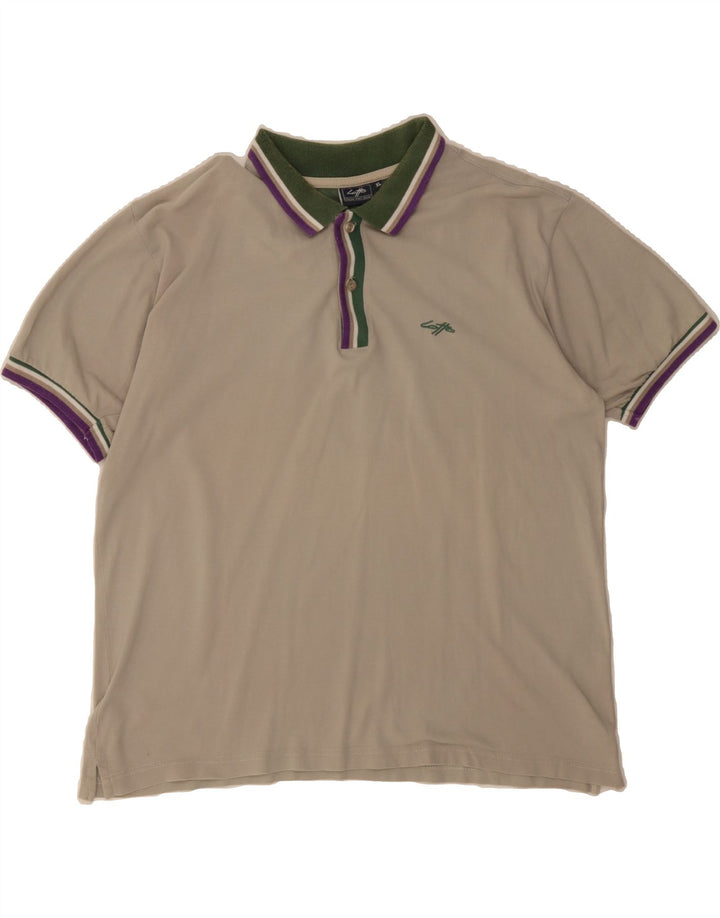 LOTTO Mens Polo Shirt XL Grey Cotton Vintage Lotto and Second-Hand Lotto from Messina Hembry 