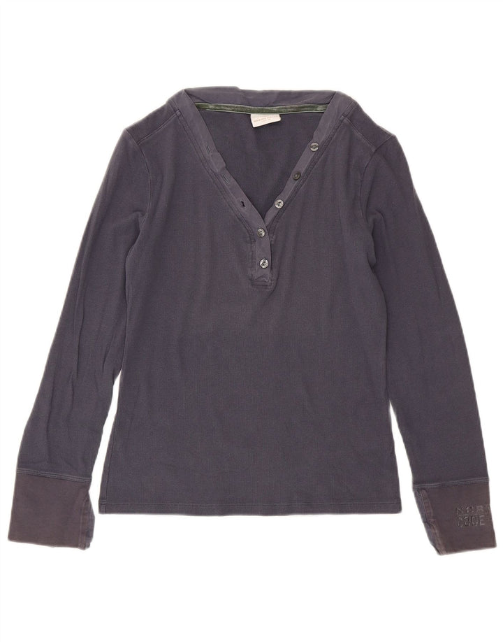 Maglia a maniche lunghe da donna North Sails UK 12 cotone medio blu navy