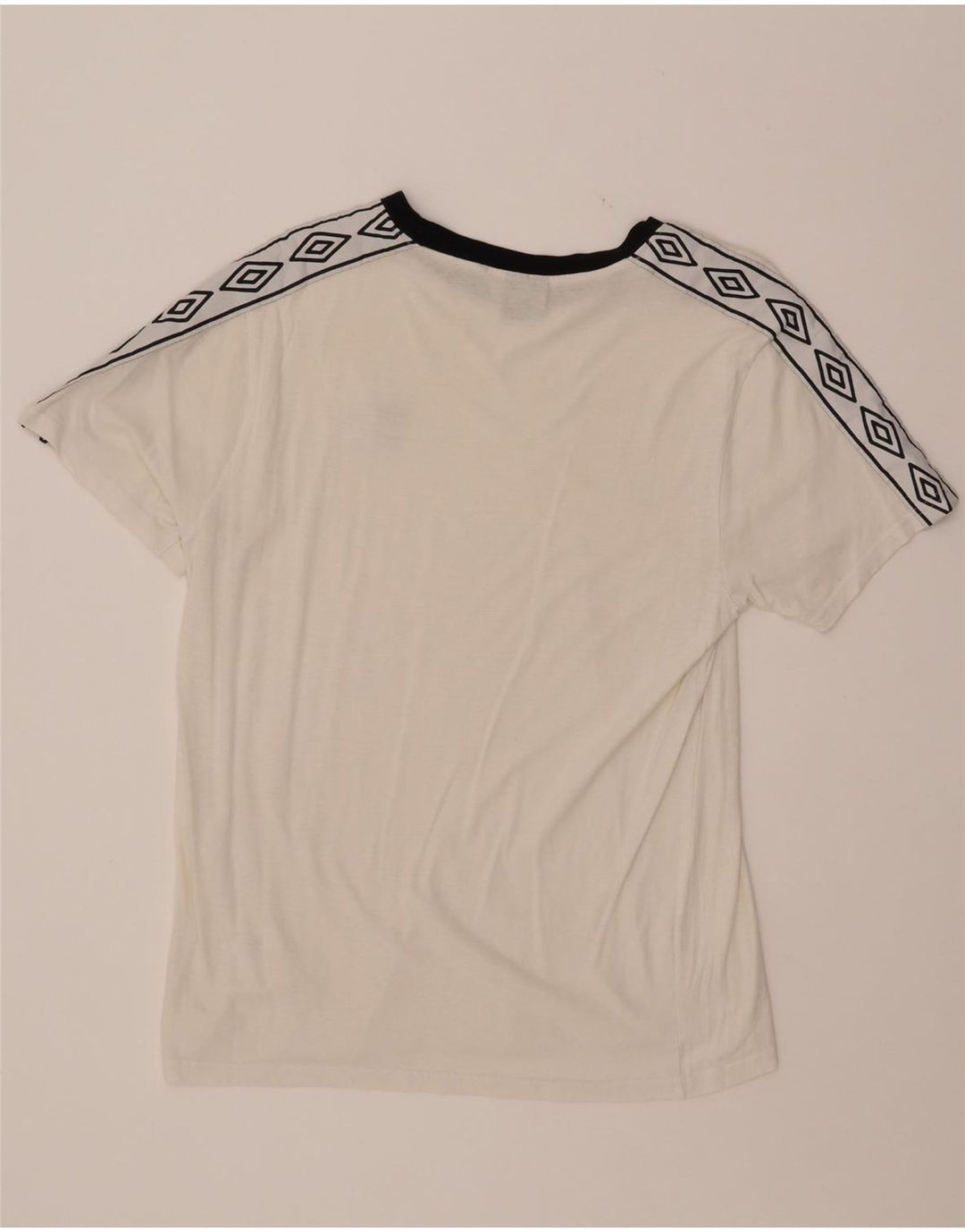 T-shirt grafica da donna UMBRO Top UK 16 grande cotone bianco