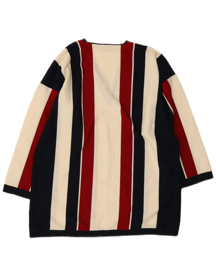 Accento By Marzotto Maglione da uomo con scollo a V a righe medie multicolore