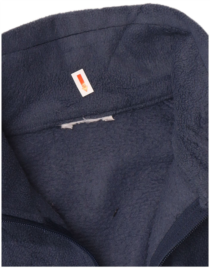 COLUMBIA Womens Fleece Jacket UK 14 Medium Navy Blue Polyester