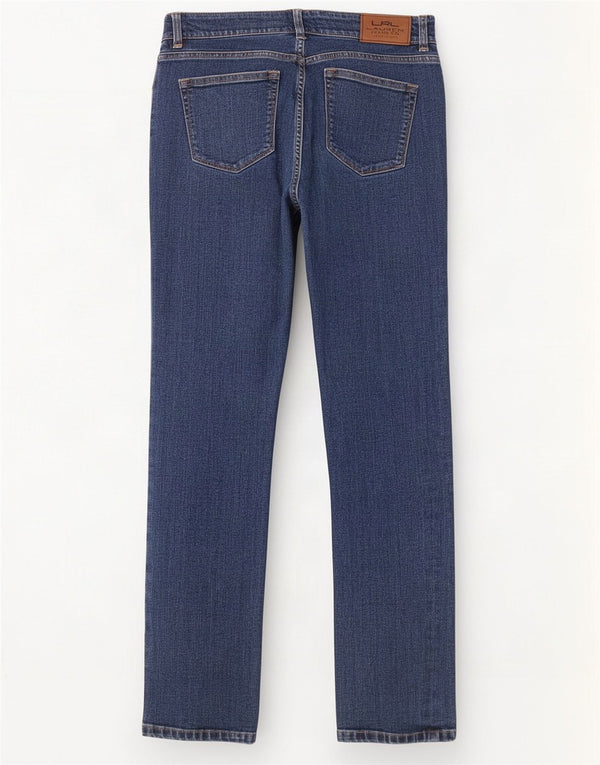 Jeans dritti da donna Ralph Lauren US 4 Small W26 L30 cotone blu