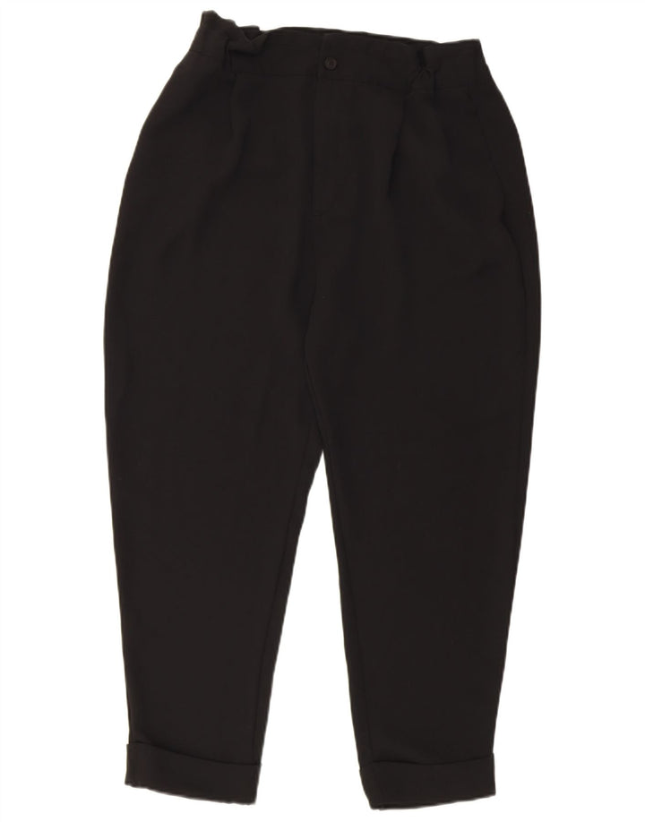 Pantaloni corti con pegging da donna Zara EU 40 medi W30 L25 poliestere nero
