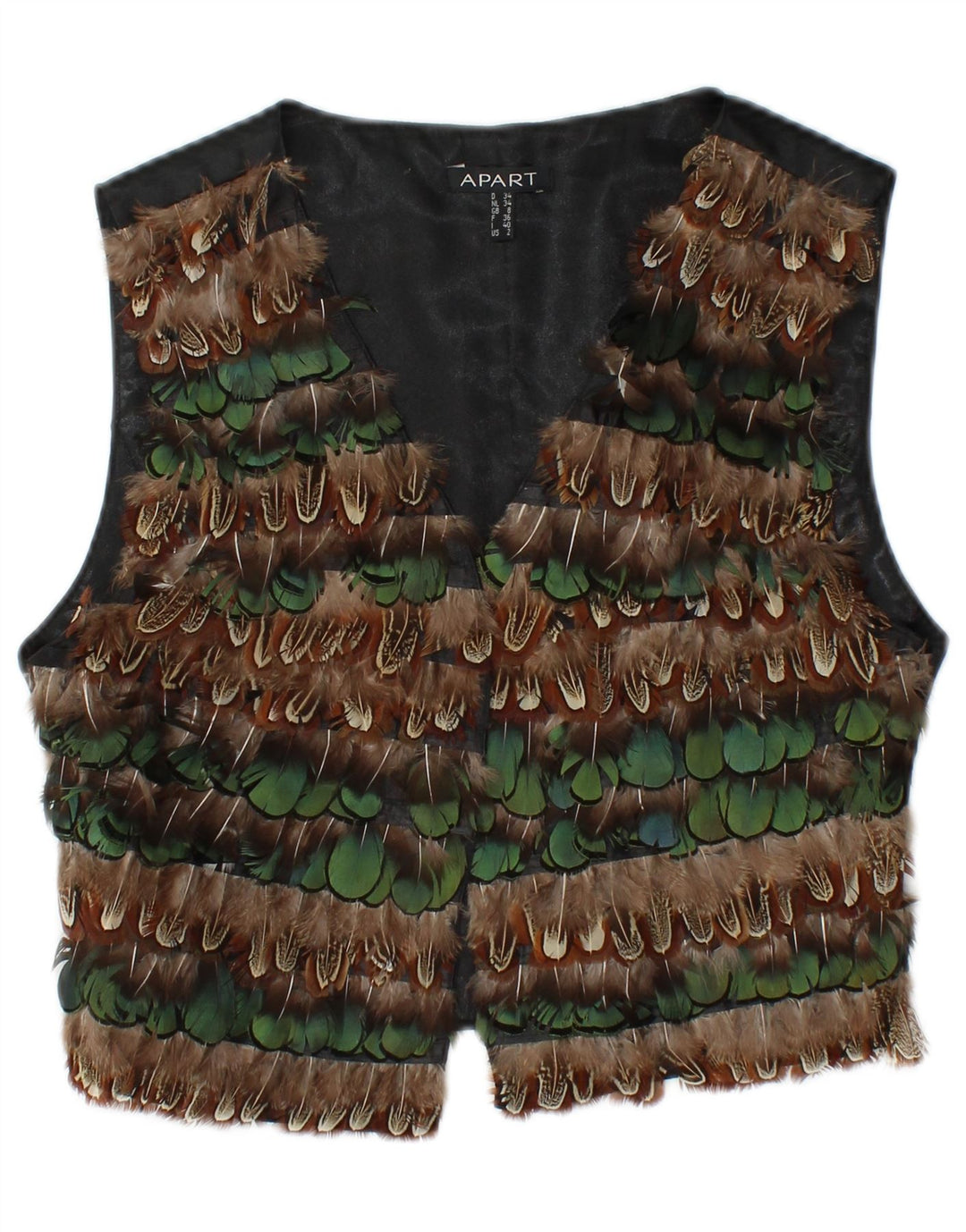 Gilet da donna APART UK 8 piccolo poliestere a righe nere