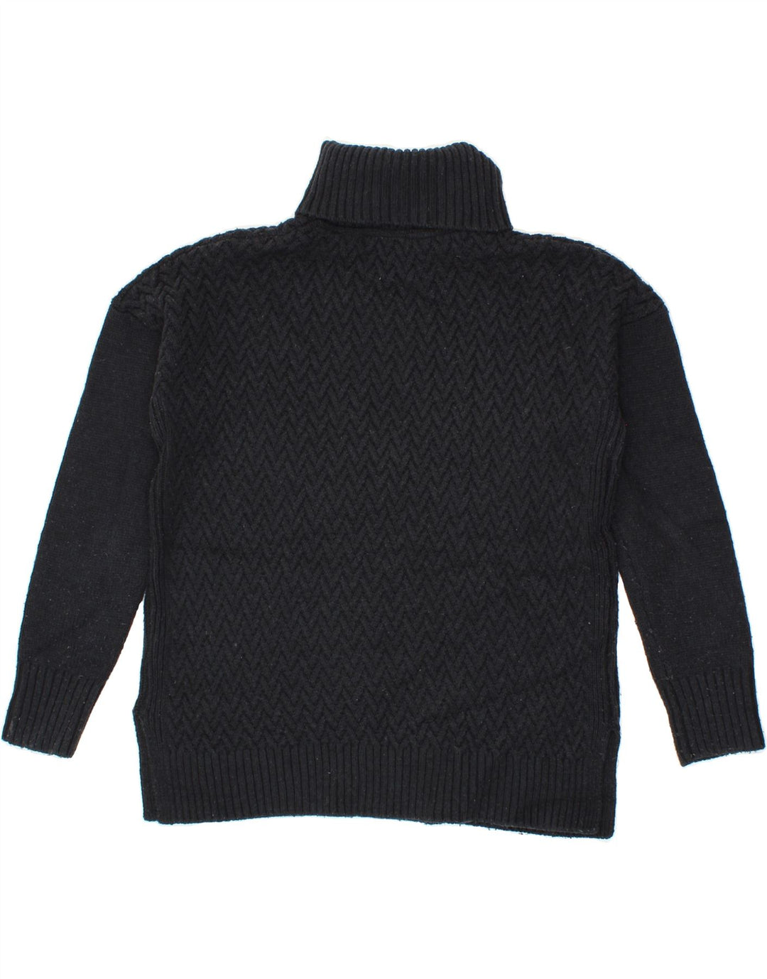 CREW Womens Roll Neck Jumper Sweater US 10 Large Black Acrylic Vintage Crew and Second-Hand Crew from Messina Hembry 