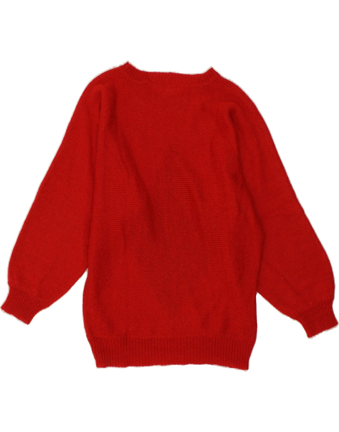 VINTAGE Womens Oversized Crew Neck Jumper Sweater EU 36 Small Red Vintage Vintage and Second-Hand Vintage from Messina Hembry 