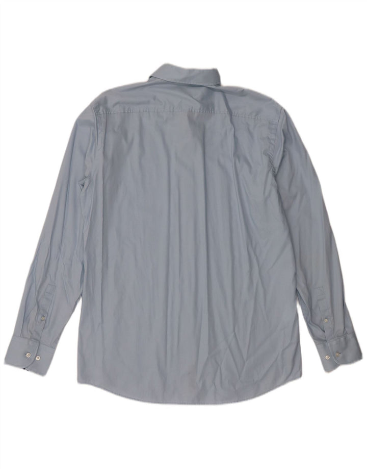 Camicia slim fit da uomo Hugo Boss grande in cotone blu