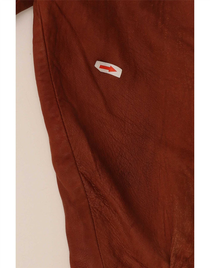 Giacca in pelle da uomo vintage UK 40 Large Marrone