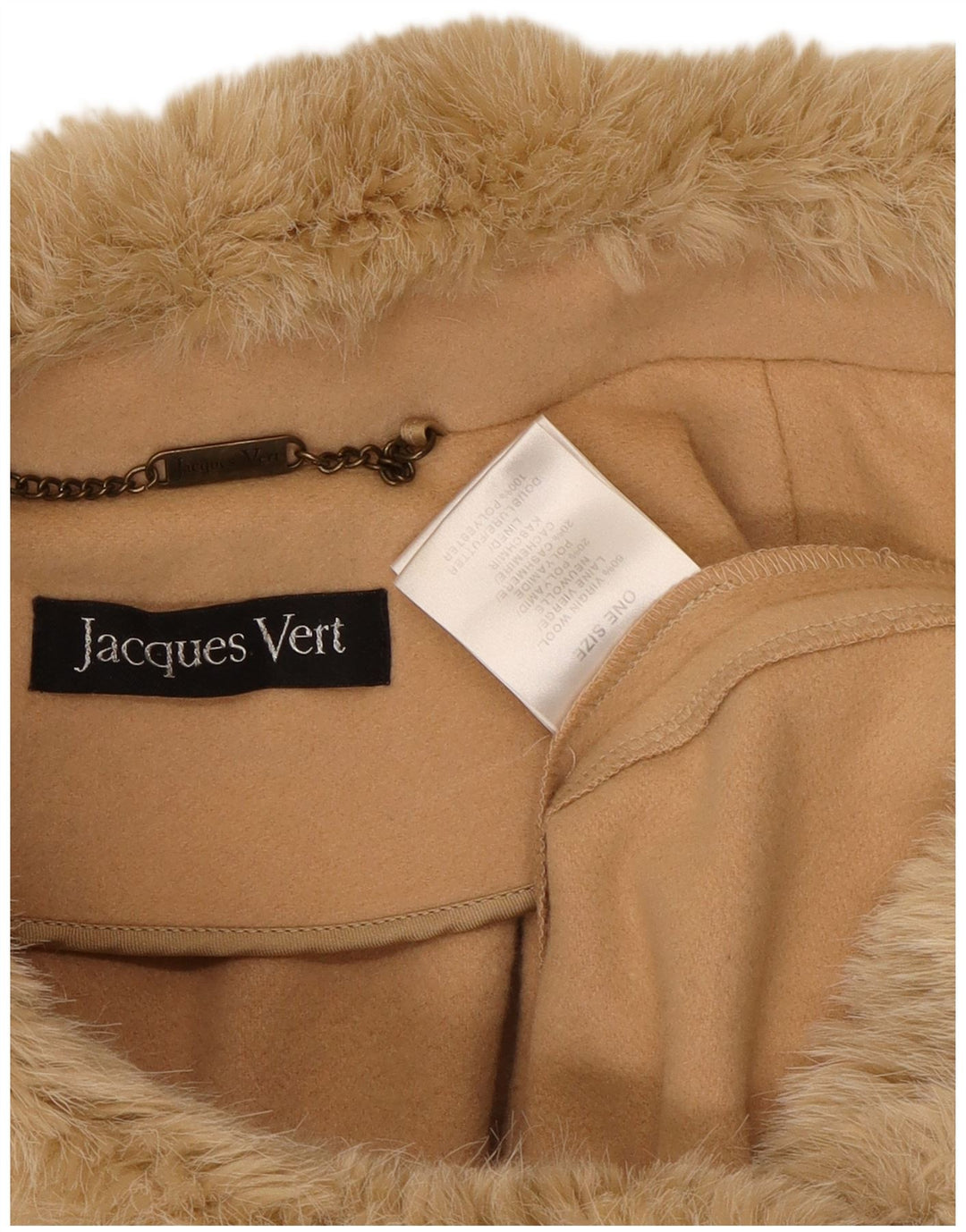 Cappotto poncho da donna Jacques Vert taglia unica in lana beige